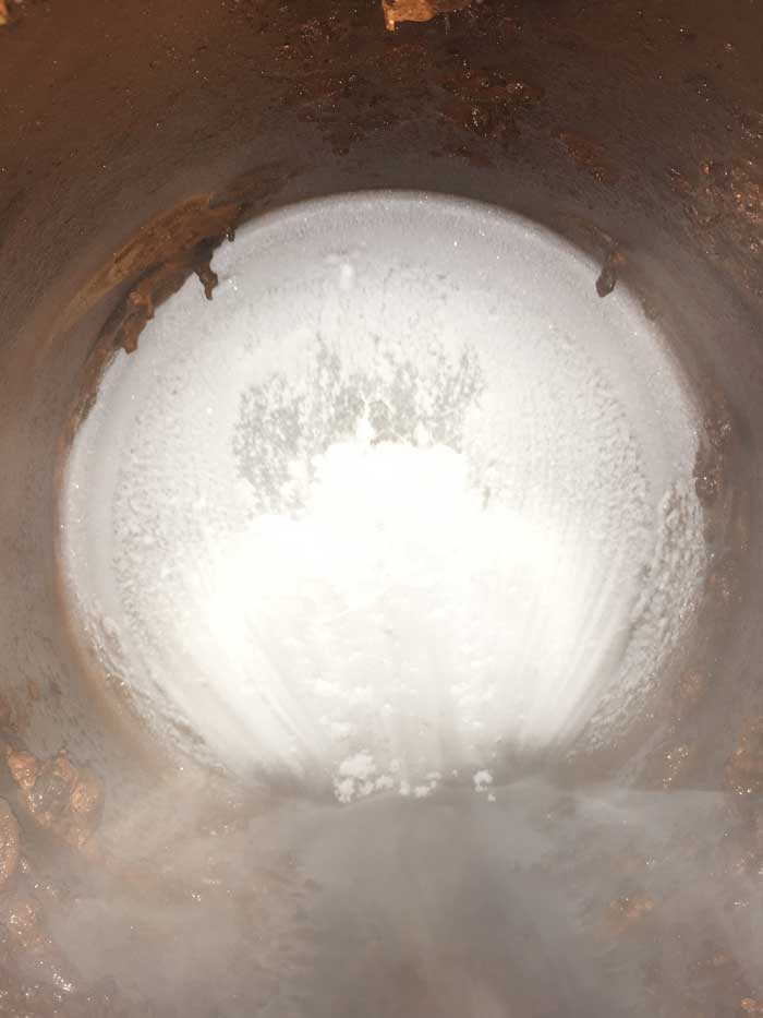 Houston, TX 10" Pipe Freeze Solid Ice Plug Inside Pipe
