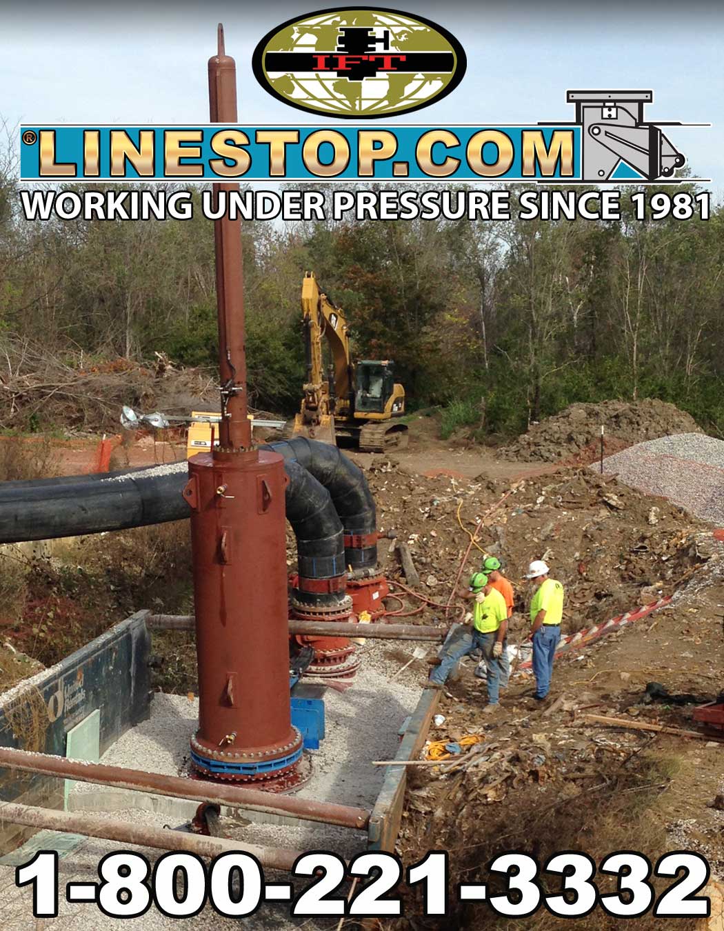 Click to magnify/shrink IFT Featured Missouri Job 72inch Linestop through a 36inch hottap with 48inch bypasses