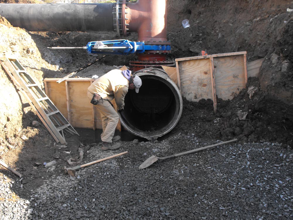 36 inch PCCP Sewage Pipeline Modifications